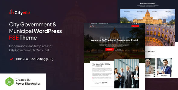 Cityvile – City Government & Municipal Gutenverse FSE WordPress Block Theme