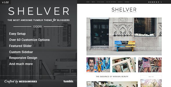 Shelver - Responsive Blog Tumblr Theme