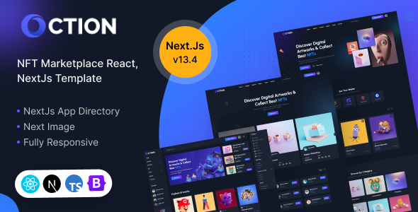 Oction - NFT Marketplace React, NextJs Template